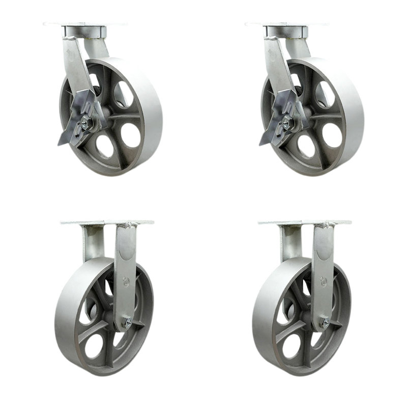 Ensemble de roulettes robustes en fonte 4 pièces 4 pièces