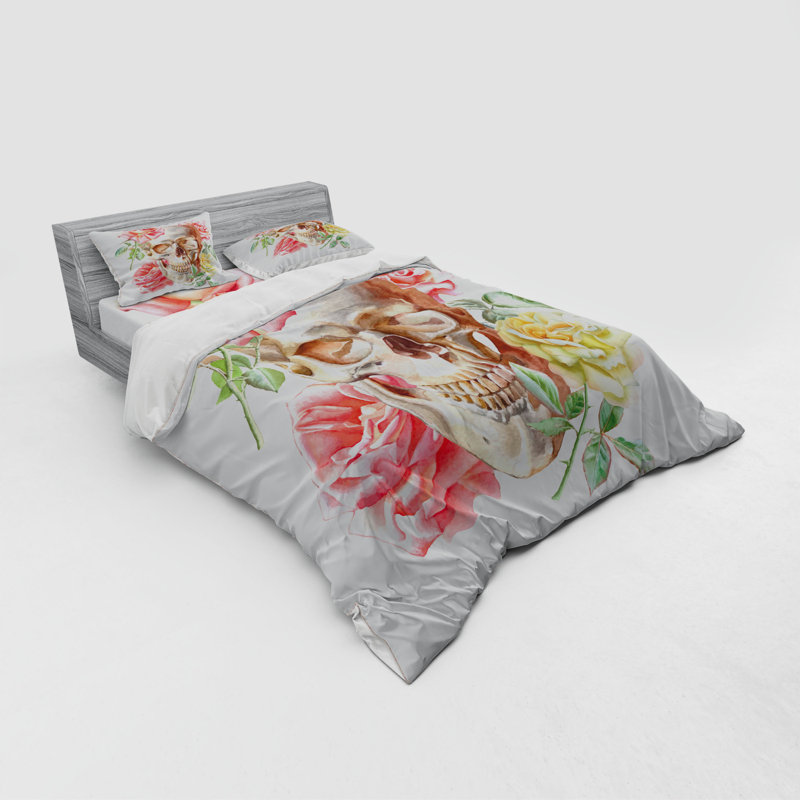 Polyester Floral Duvet Cover, Queen Duvet Cover + 3 Additional Pieces