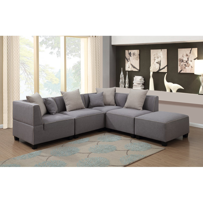 Trini Upholstered L-Shaped Sectional Reversible