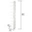 9 Bottle Wall Mount Wine Organizer, White