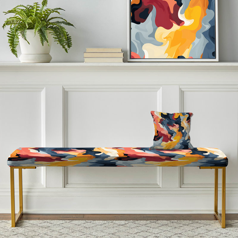 Banc recouvert de camouflage Zen Retreat Serene Camouflage, Artistic Expression