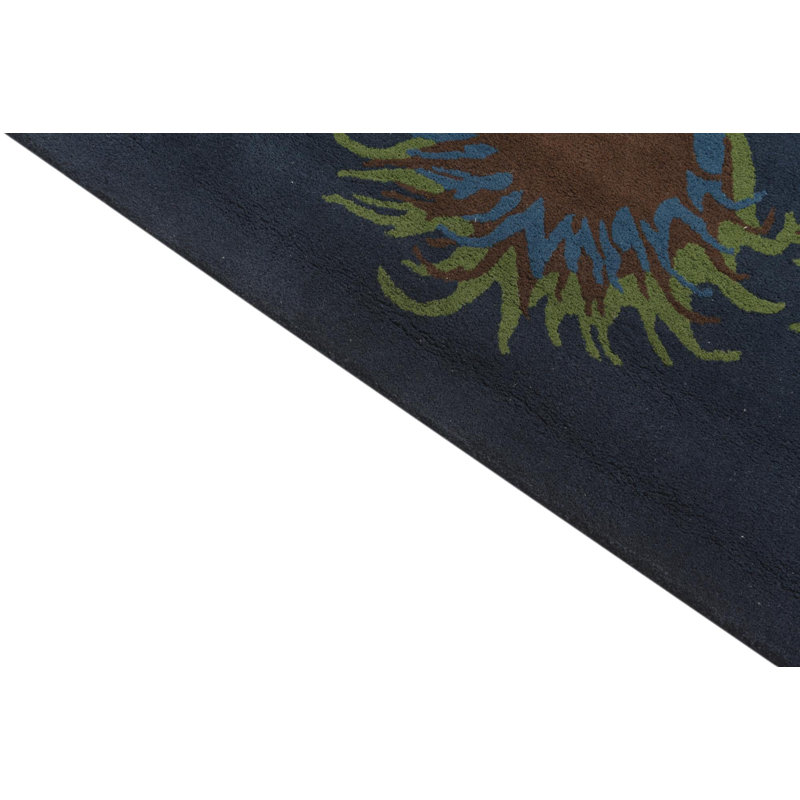 Tapis carré bleu marine Myrick