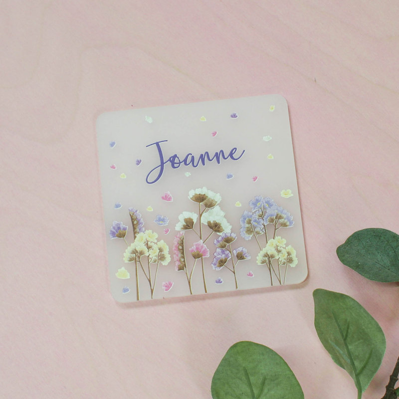 Acrylic Round 1 Piece Coaster, Yes