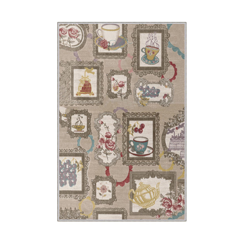 Luxurious Woven Carpet, 2.6 x 4.0 ft | 100% Polyester, 650 g/m², 8 mm Pile Height | Antibacterial, Non-Slip Underside | Machine Washable & Easy Care | Perfect for Home Decor, Living Room & Bedroom