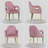 Pink Dining Chairs With Arms, Set Of 2
