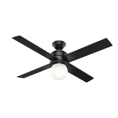 52" Hepburn 4 - Blade Indoor Modern Glam Ceiling Fan with Lights and Wall Control