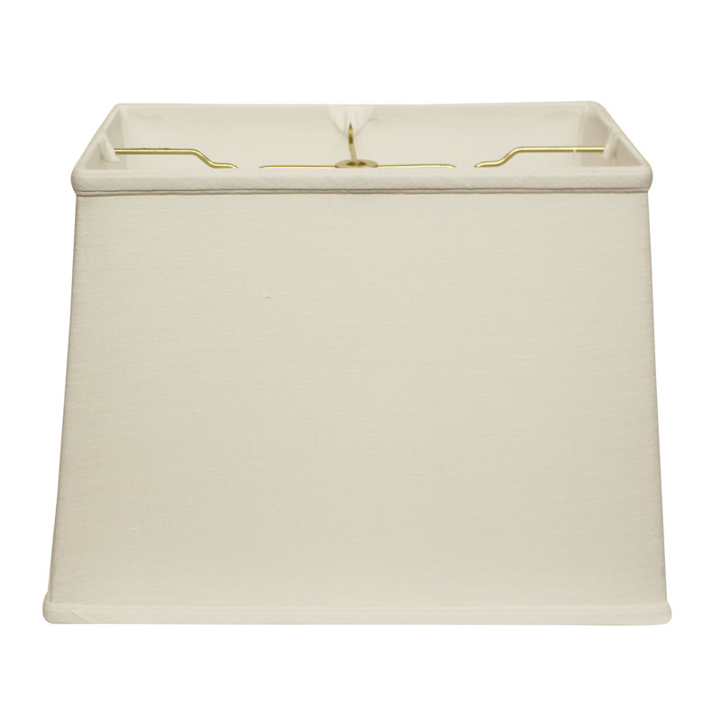 Throwback Rectangle Linen Lampshade, 12" H x 18" W x 18" D, White