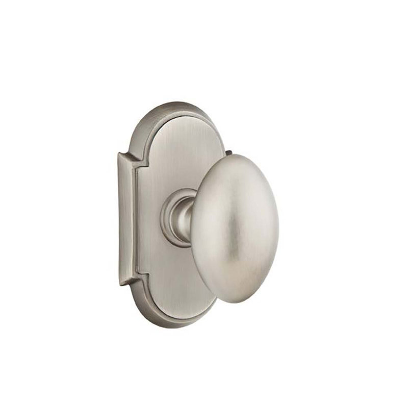 Passage Egg Knob with # 8 Rose, Pewter
