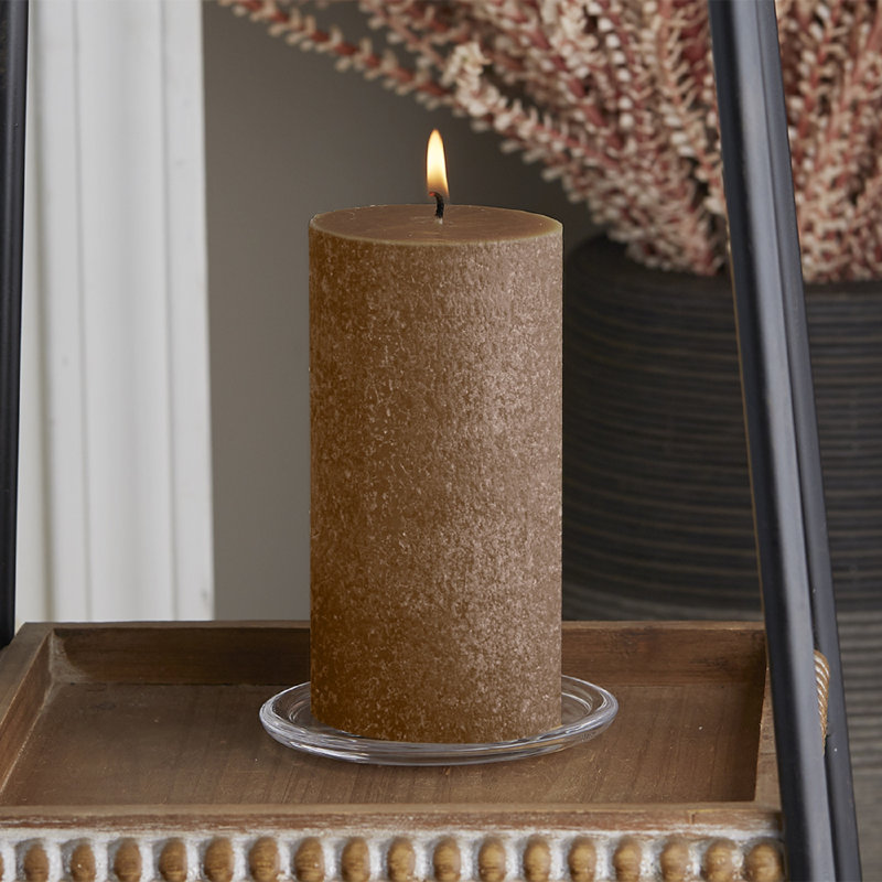 Bougie colonne non parfumée Timberline, H 9 po x l 3 po x P 3 po, Portobello