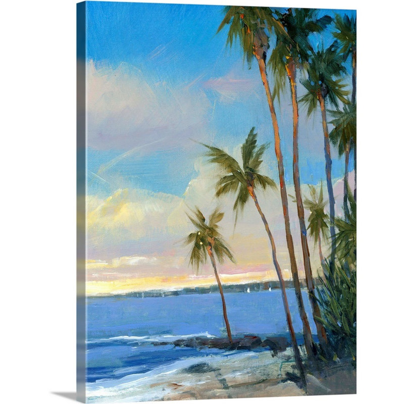 «Tropical Breeze I», art mural sur toile, Toile tendue, H 32 po x l 24 po x P 1,25 po