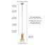 Luminaire suspendu unique en forme de sablier à 1 lumière Andromeda-1096147897