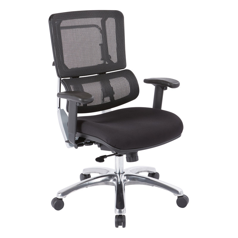 Chaise de travail ergonomique Pro-Line II, Noir / argent, Argent