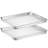 Baking Sheet Set Of 2 - Stainless Steel Cookie Sheet Baking Pan, Size 16 X 12 X 1 Inch, Non Toxic,Silver