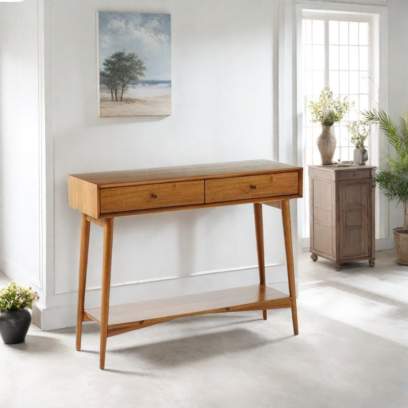 Tole Solid Wood Console Table, 31.5" H x 41.3" W x 13.8" D