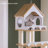 Minimalist Solid Wood & Engineered Wood White 5-Tier Cat Tree for Household Use
