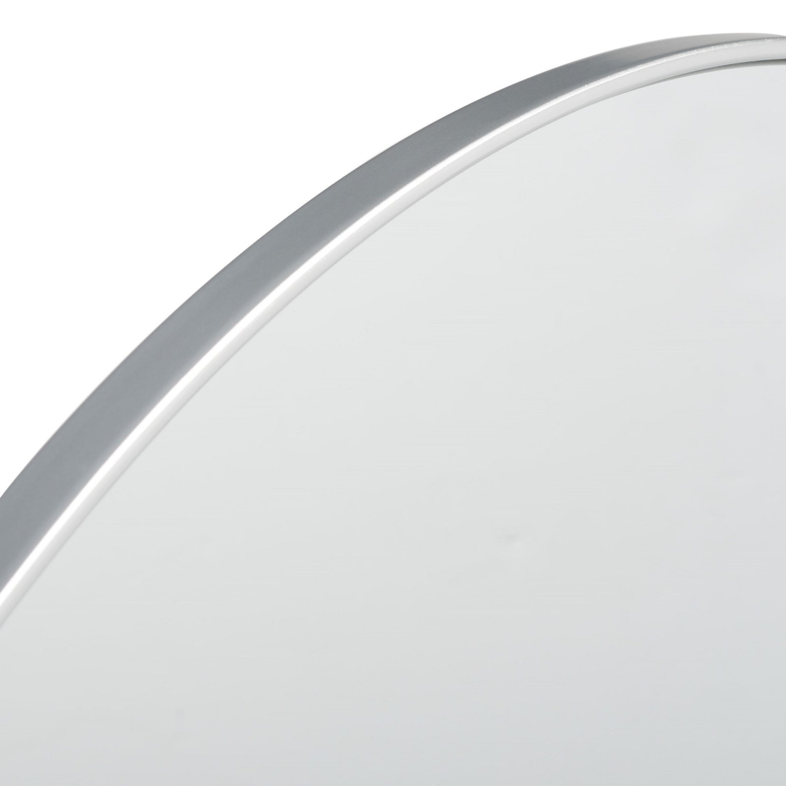 Evvie Metal Flat Wall Mirror, Silver