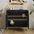 Modern 2-Door Accent Storage Cabinet, Sideboard with Metal Base, Geometric Pattern Buffet Cabinet-1934303329-1934303331-1934303330