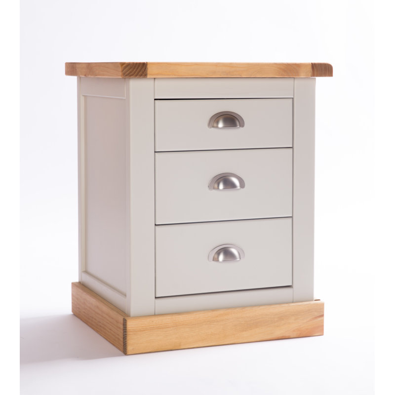 Lucrezia 45cm W Solid + Manufactured Wood Bedside Table