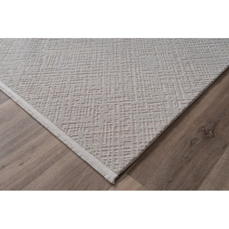 Tapis rectangulaire en coton Nastase, Tapis de couloir 2 pi 8 po x 9 pi 11 po
