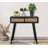 31" Console Tables For Entryway, Vanity Desk Rattan Dresser Side Table Black Entry Table Narrow Console Table Modern Hallway Table Boho Sofa Table
