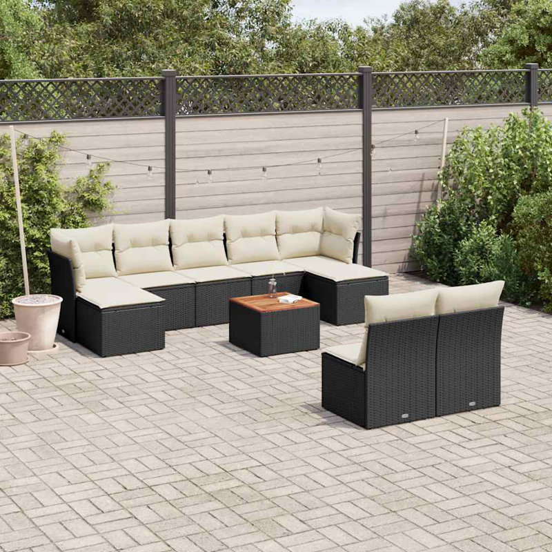 Ensemble de canapé de jardin Vidaxl - noir