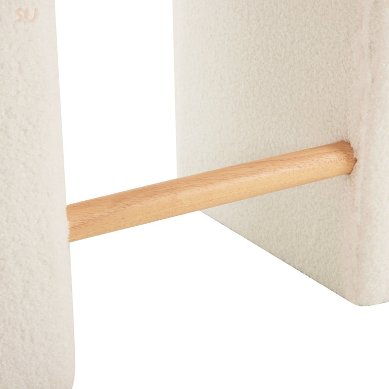 Ensemble de 2 tabourets 24 "confortables et élégants pour îlot de cuisine avec tissu bouclé durable 24"