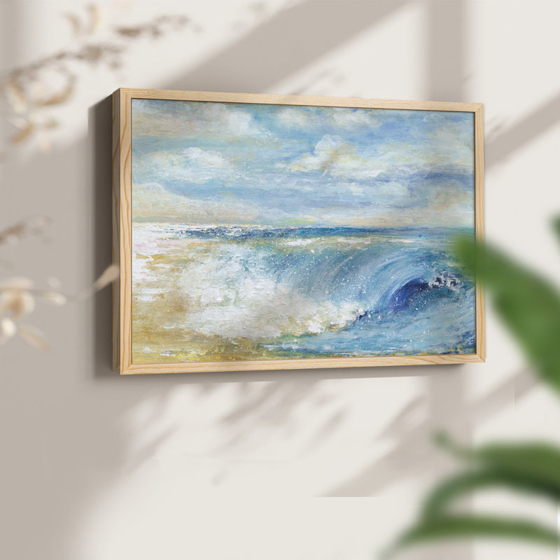 La vague parfaite - reproduction encadrée - réversible, H 8 po x l 10 po, Naturel