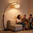 81.3''H Large Marble Arc Floor Lamp with Bulb Included