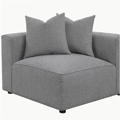 Chaise de coin Amherst Grey avec coussin décoratif