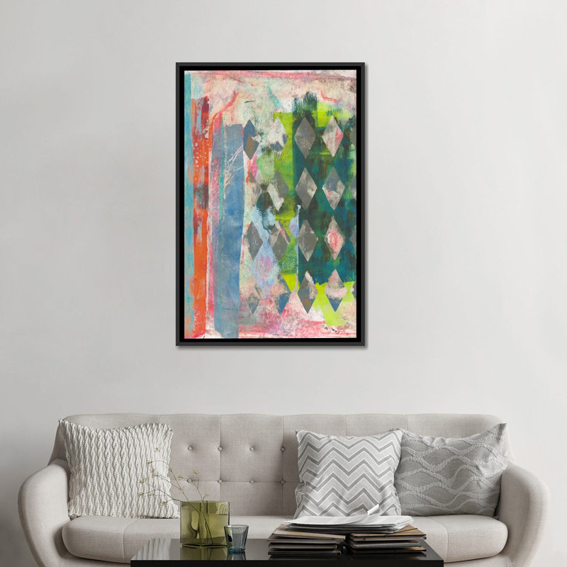 « chartreuse après i », impression sur toile, H 26 po x l 18 po x P 1,5 po, Toile avec cadre noir, Pas de tapis