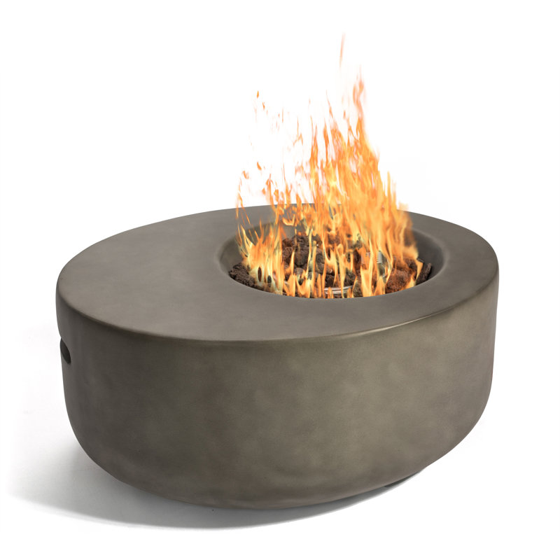 Alerk Oval Polyresin Propane Smokeless Fire Pit