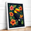 Toucan and Hibiscus Tropical - Framed Print-542514560-542514562