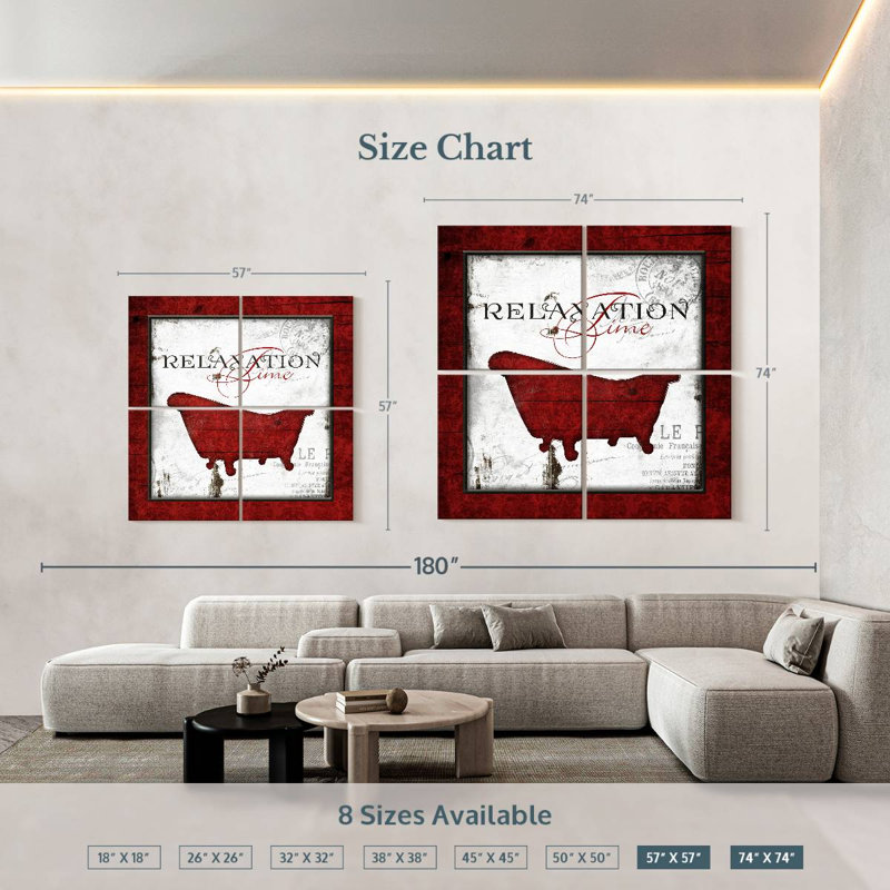 Kerrick Crimson Relaxation Time, H 74 po x l 74 po