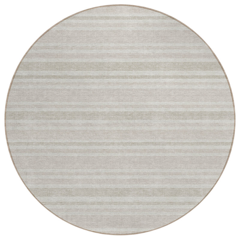 Tapis ivoire rond 8 po