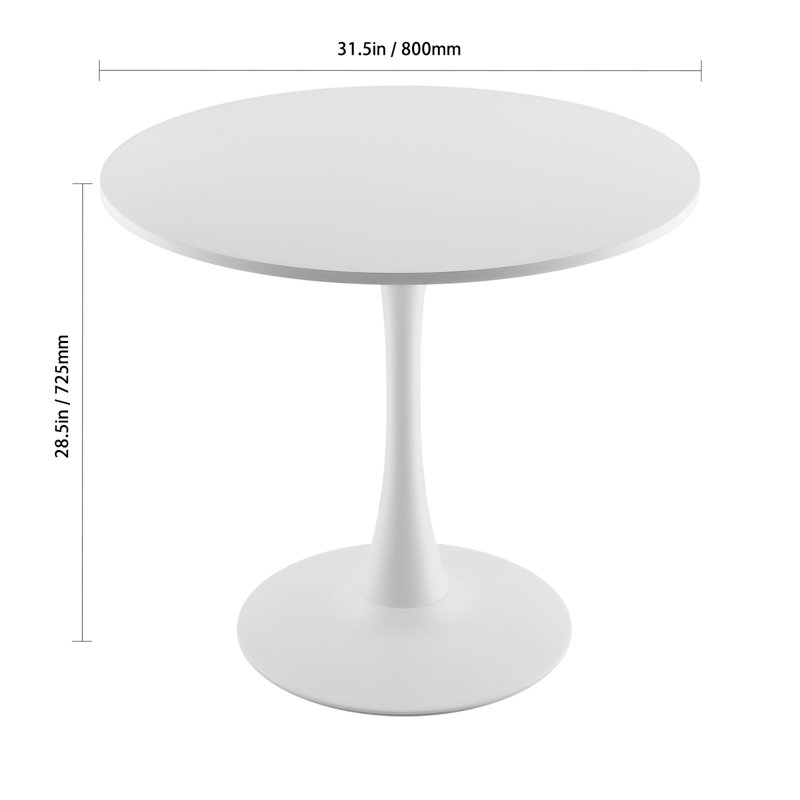 Round Metal Base Dining Table