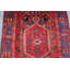 Tapis unique en laine noué à la main des années 1990 de 4 pi 4 po x 6 pi 5 po rouge Brixen