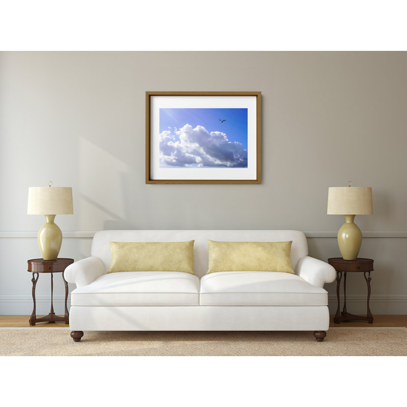 Every Cloud Print by Joseph Regan, 22" H x 26" W x 0.75" D, Walnut