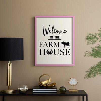 Welcome to the Farmhouse Framed Print - Solid Wood