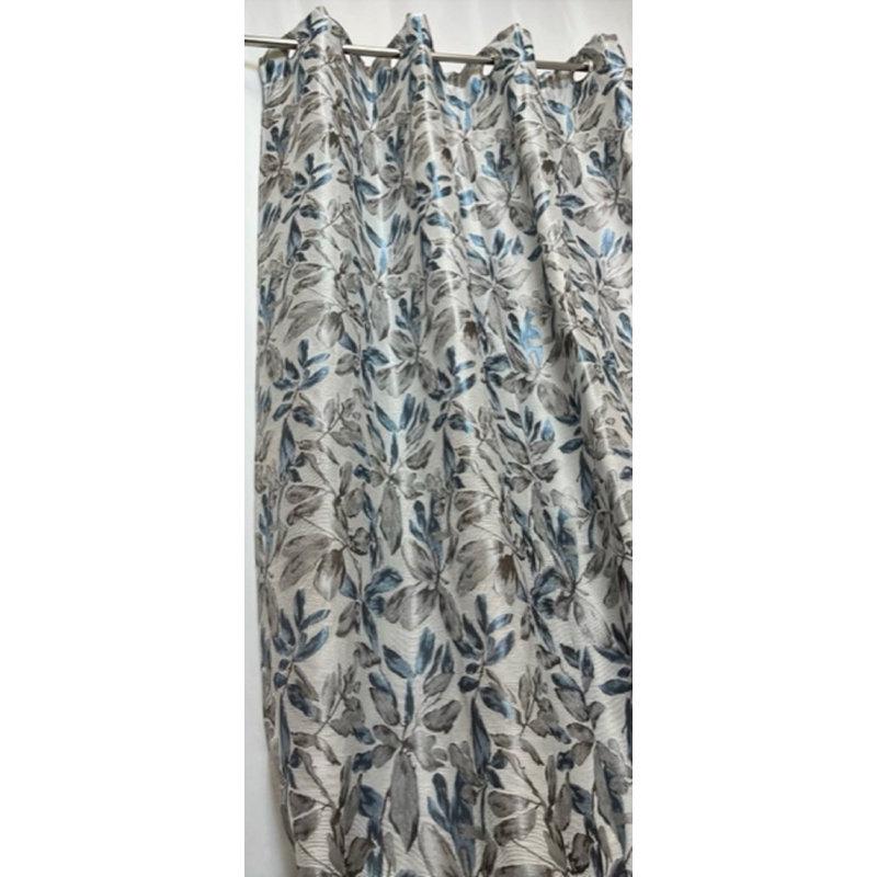 Panneau de rideau simple semi-diaphane avec œillets Deluxe, l 54 po x L 63 po, Bleu