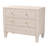 Foye Baxton Studio Leyna Modern Beige Faux Shagreen 3-Drawer Storage Cabinet