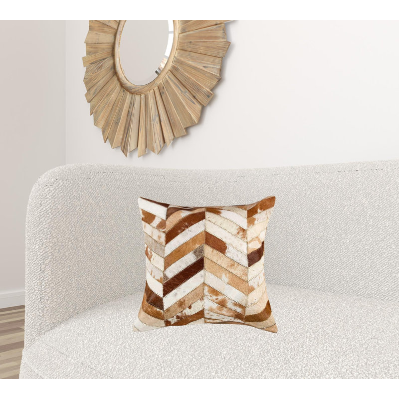 Chevron Throw Pillow, Brown