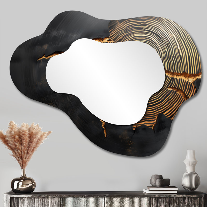 Miroir mural asymétrique en pierre Stone, 27 po x 35 po