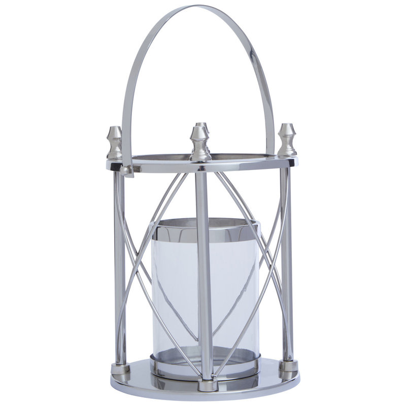 Cruzar Glass Tabletop Lantern, 36cm H x 27cm W x 27cm D