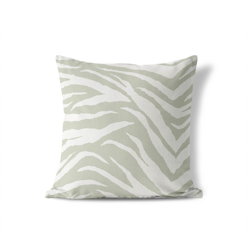 Coussin Zebra, Vert clair, H 26 po x l 26 po