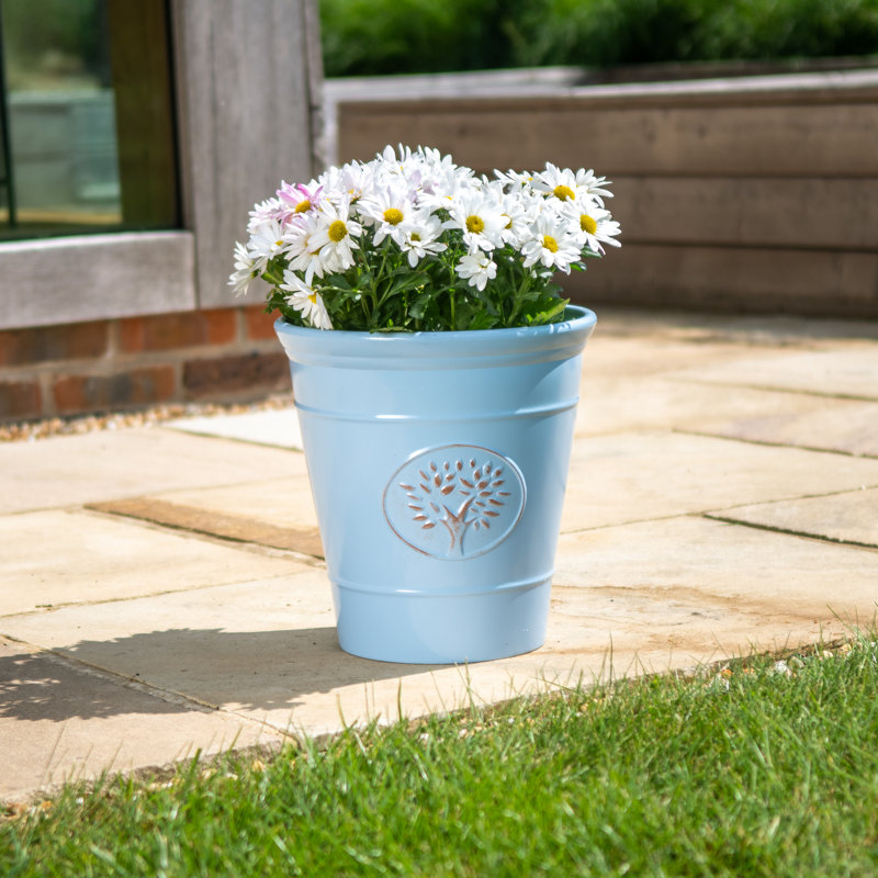 Dinardo Planter, Aqua, 20cm H x 22cm W x 22cm D