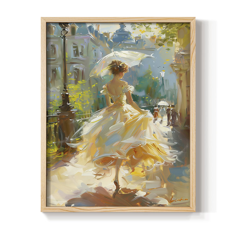 WOMEN Series DCCCLVI Framed Print - Solid Wood, Natural, 11" H x 9" W