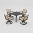 Ensemble de chaises de salle à manger pivotantes et berçantes pour 4 personnes