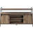 Rustic Tv Stand With Open Shelf, Accommodates 50-59" Tvs, Display Your Decor Oak & Black Console Stand, 58" Max Tv, Spacious Storage Options