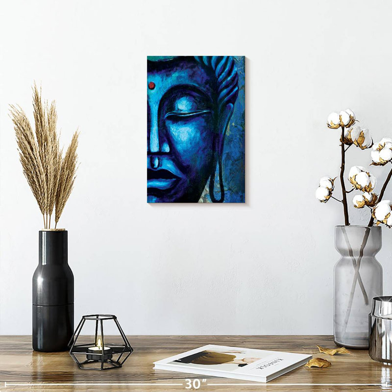 Visage de Bouddha rutt Leisha II, H 12 po x l 8 po