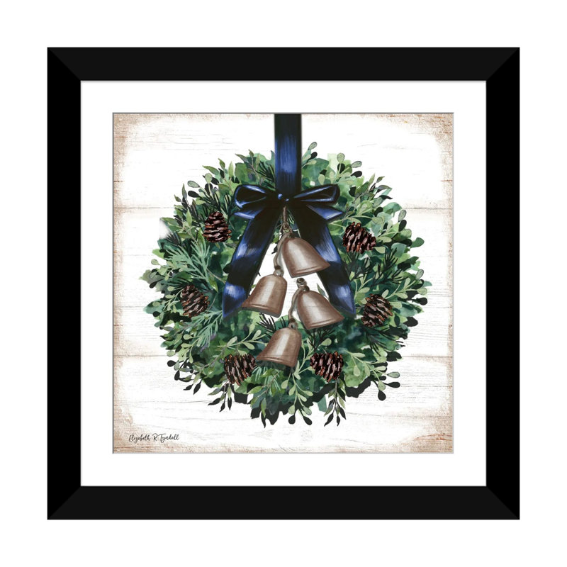 Couronne d'arc bleu marine - reproduction d'art mural - papier d'art encadré, H 16 po x l 16 po, Noir